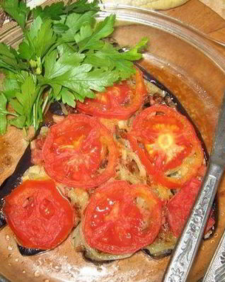 Веер из баклажан