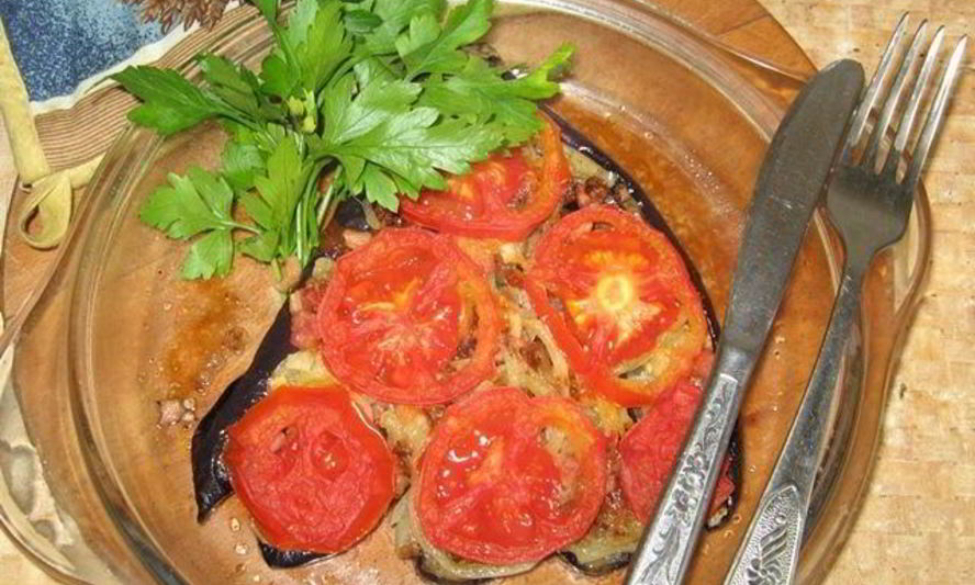 Рецепт веера из баклажан