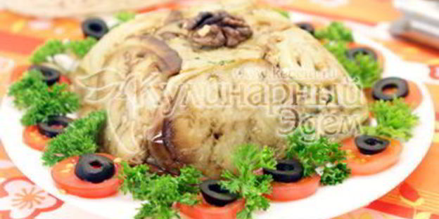 закуска из баклажанов с грецкими орехами