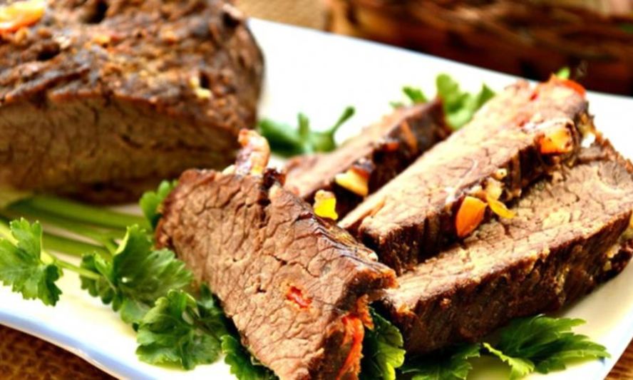 Рецепт закуски из говядины в рукаве