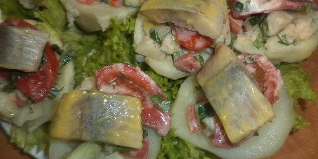 закуска из картофеля с селедкой