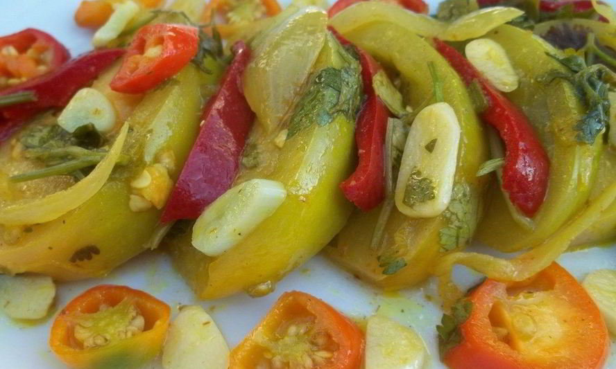 Рецепт закуски из зеленых помидоров