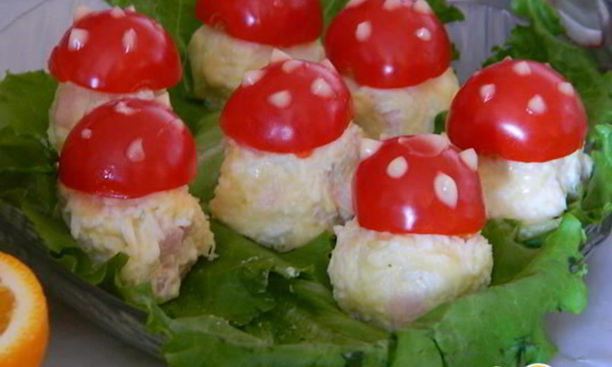 Рецепт закуски мухоморчики