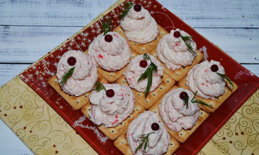 Рецепт закуски на крекере