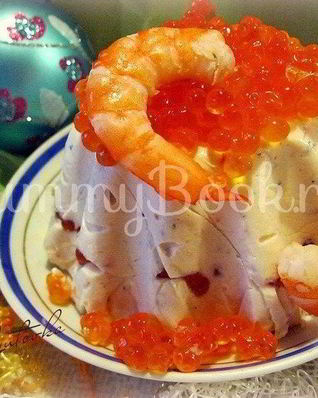 Закуска Тимбалы с красной рыбой и икрой