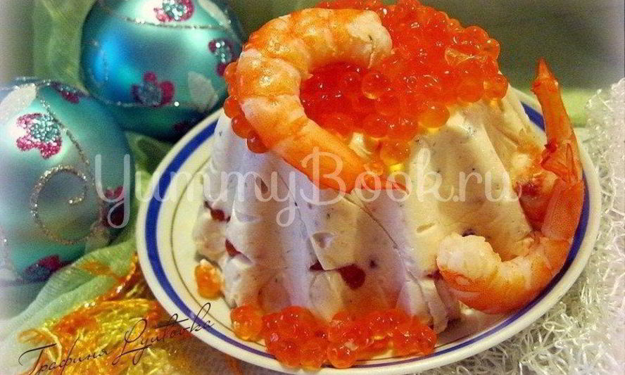 Рецепт закуски тимбалы с красной рыбой и икрой