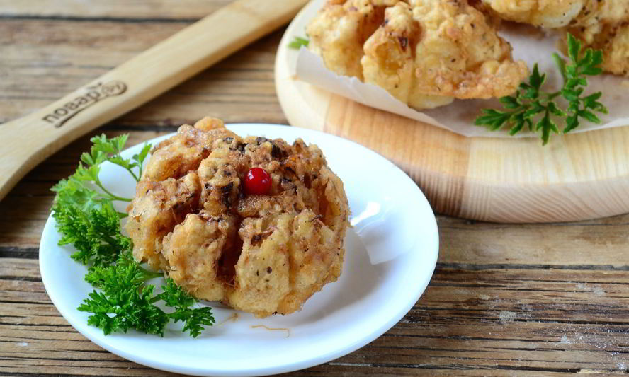 Рецепт закуски цветок из лука