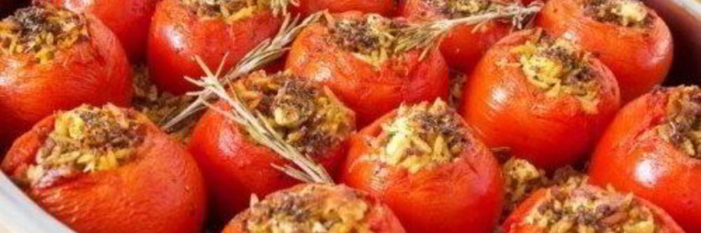 Запеченные помидоры с говяжьим фаршем